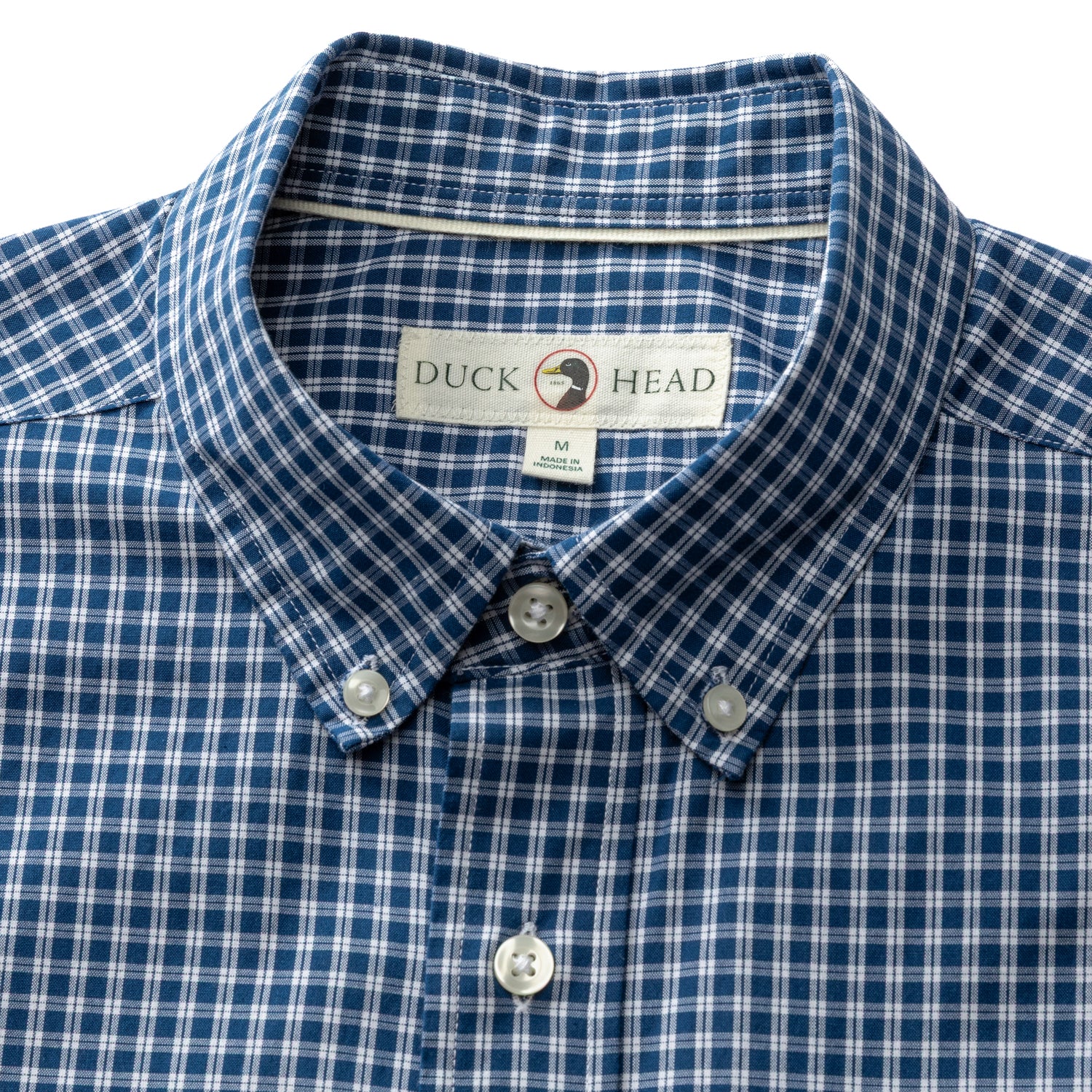 Cotton Cashmere Poplin Sport Shirt - Bridger Plaid - Navy Peony