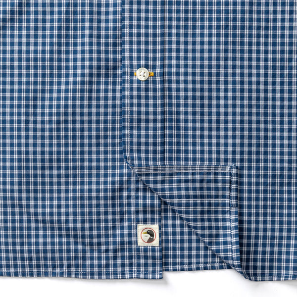 Cotton Cashmere Poplin Sport Shirt - Bridger Plaid - Navy Peony