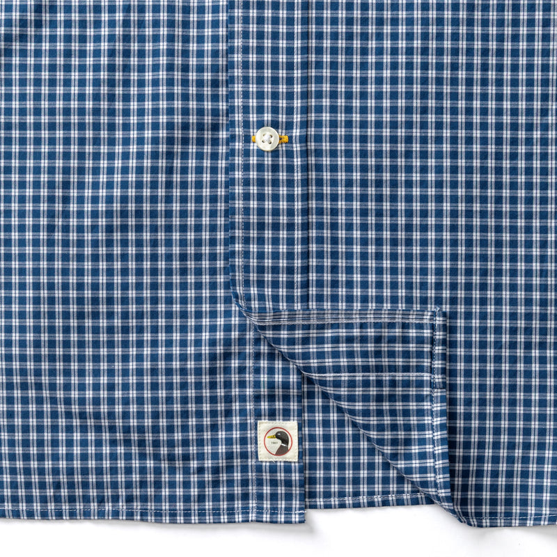 Cotton Cashmere Poplin Sport Shirt - Bridger Plaid - Navy Peony