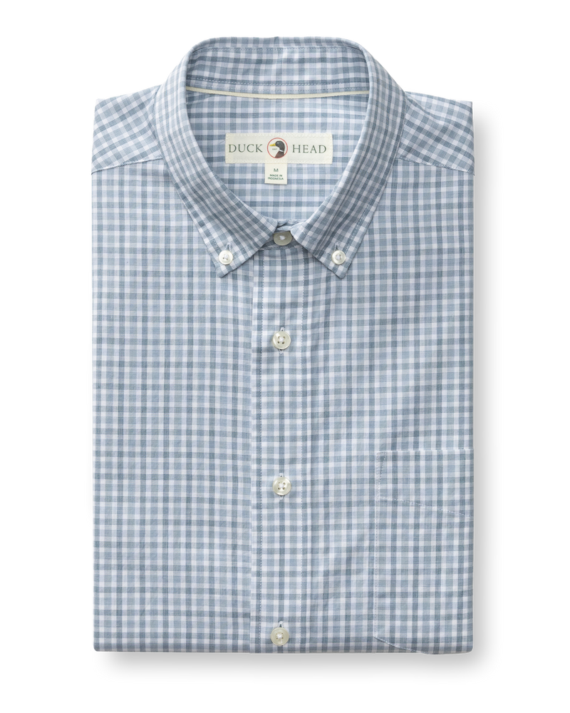 Cotton Cashmere Poplin Sport Shirt - Bray Plaid - Wildblown Sky