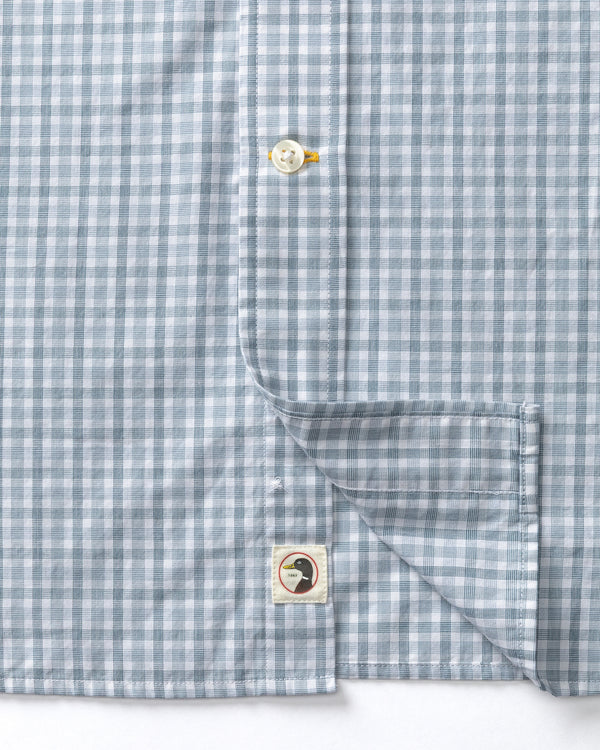 Cotton Cashmere Poplin Sport Shirt - Bray Plaid - Wildblown Sky
