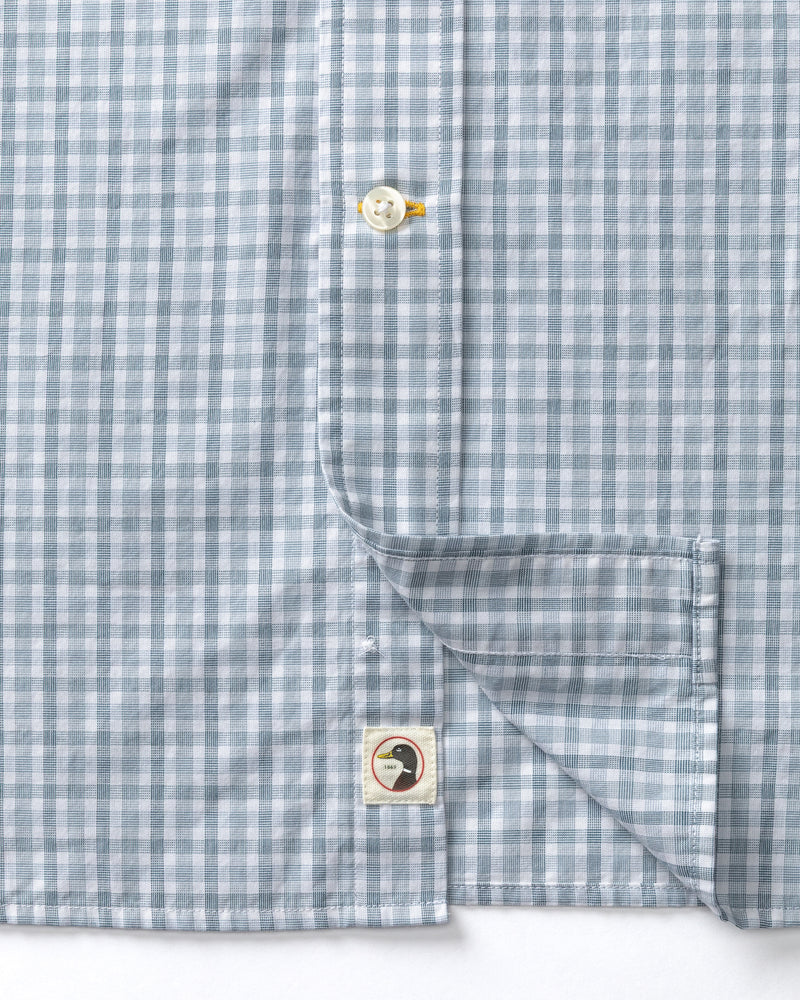 Cotton Cashmere Poplin Sport Shirt - Bray Plaid - Wildblown Sky