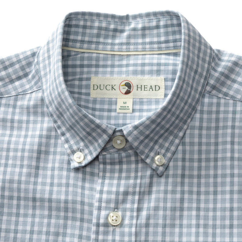 Cotton Cashmere Poplin Sport Shirt - Bray Plaid - Wildblown Sky