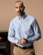 Cotton Cashmere Poplin Sport Shirt - Bray Plaid - Wildblown Sky