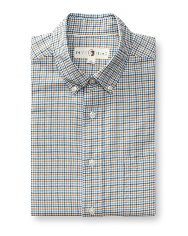 Cotton Oxford Sport Shirt - Holling Plaid - Amberwood