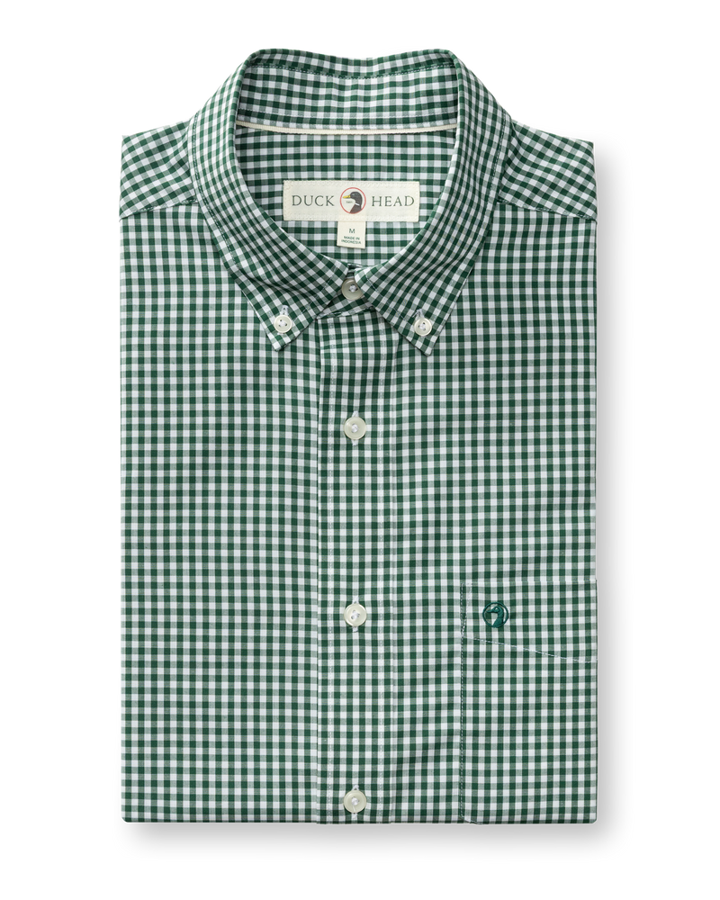Performance Poplin Sport Shirt - Pritchard Plaid - Hunter Green