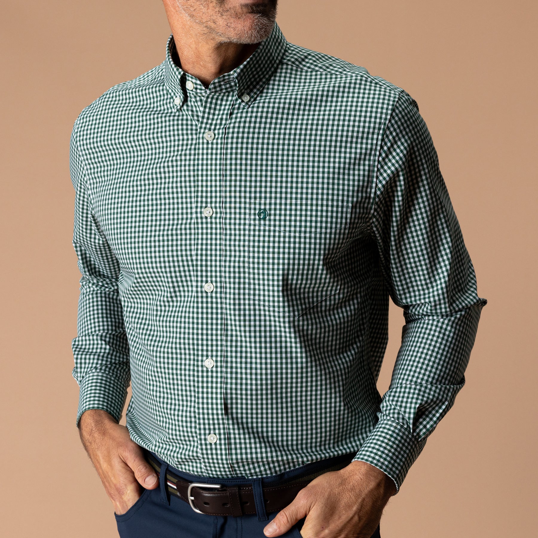 Performance Poplin Sport Shirt - Pritchard Plaid - Hunter Green