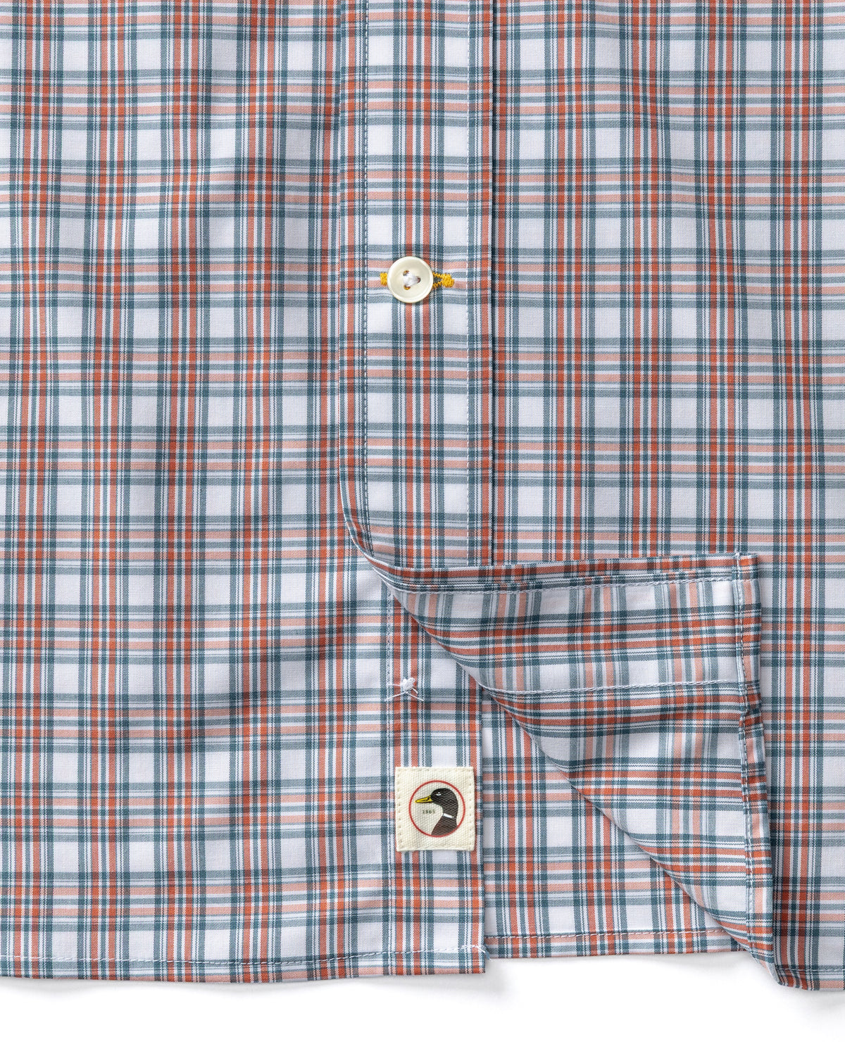 Performance Poplin Sport Shirt - Barrett Plaid - Cedarwood Red