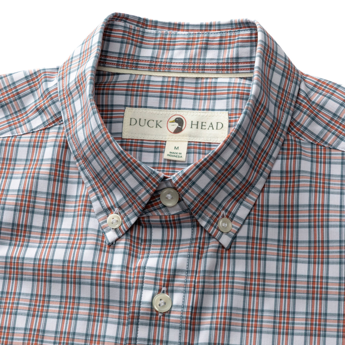 Performance Poplin Sport Shirt - Barrett Plaid - Cedarwood Red