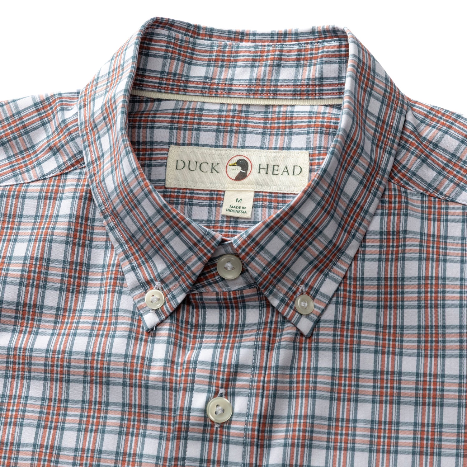 Performance Poplin Sport Shirt - Barrett Plaid - Cedarwood Red