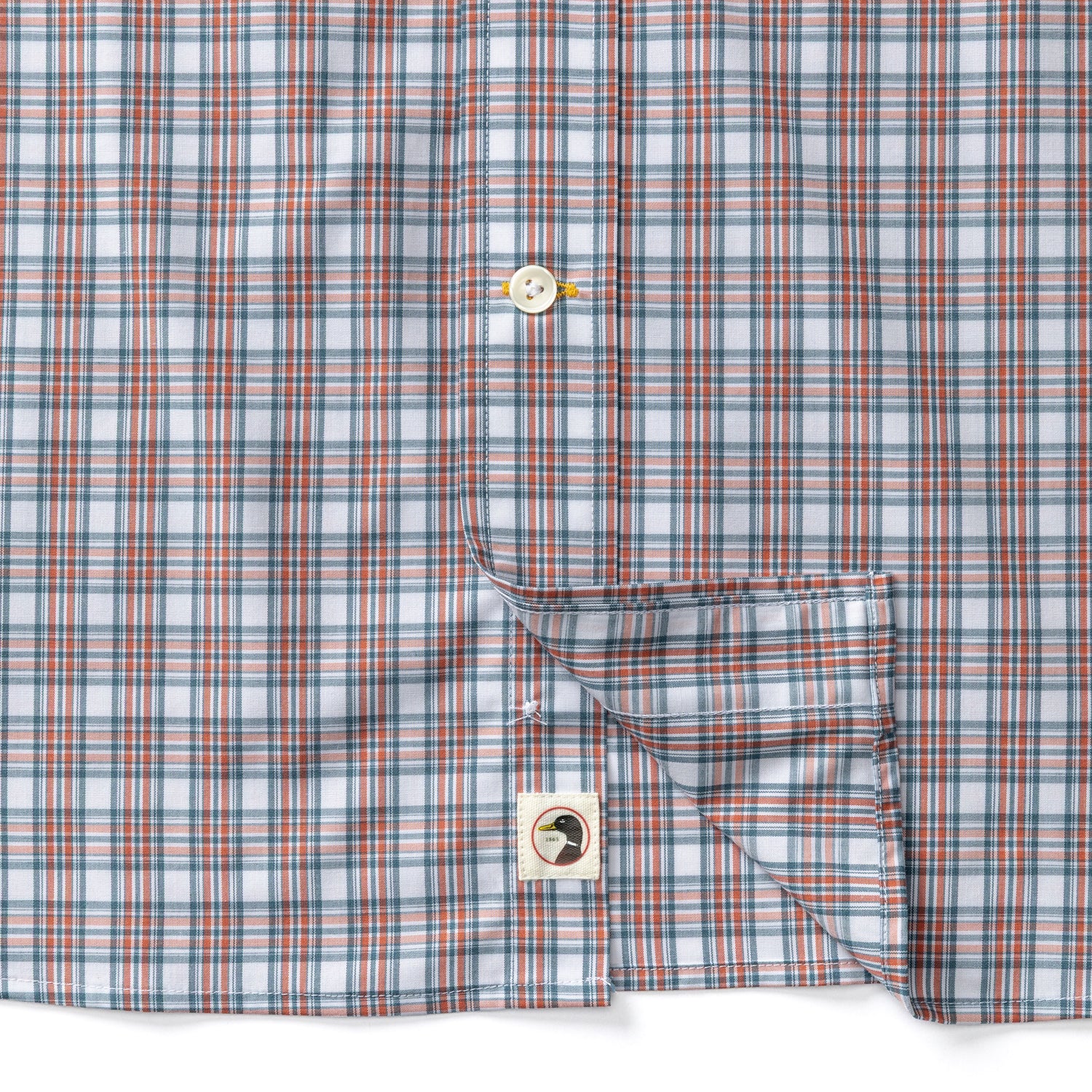 Performance Poplin Sport Shirt - Barrett Plaid - Cedarwood Red