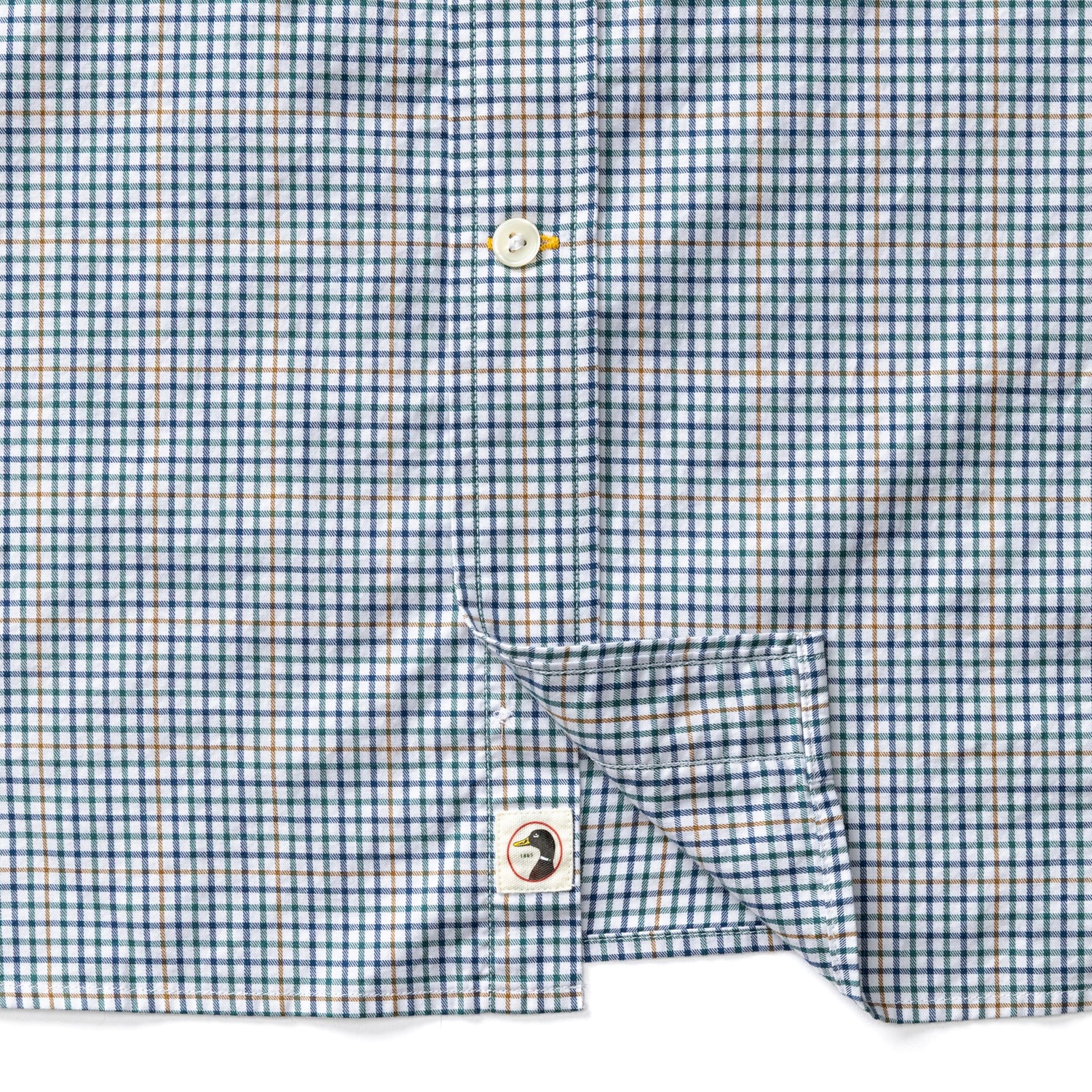 Cotton Twill Sport Shirt - Goodwin Plaid - Midnight Teal