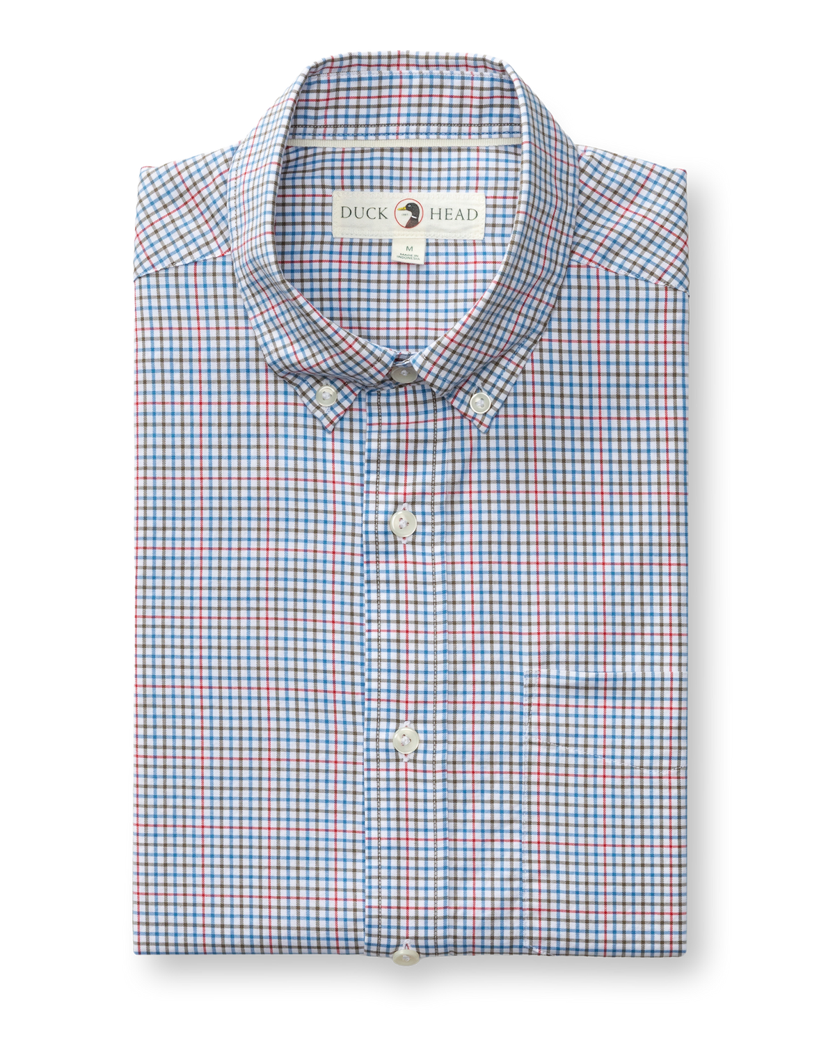 Cotton Twill Sport Shirt - Goodwin Plaid - Deep Water