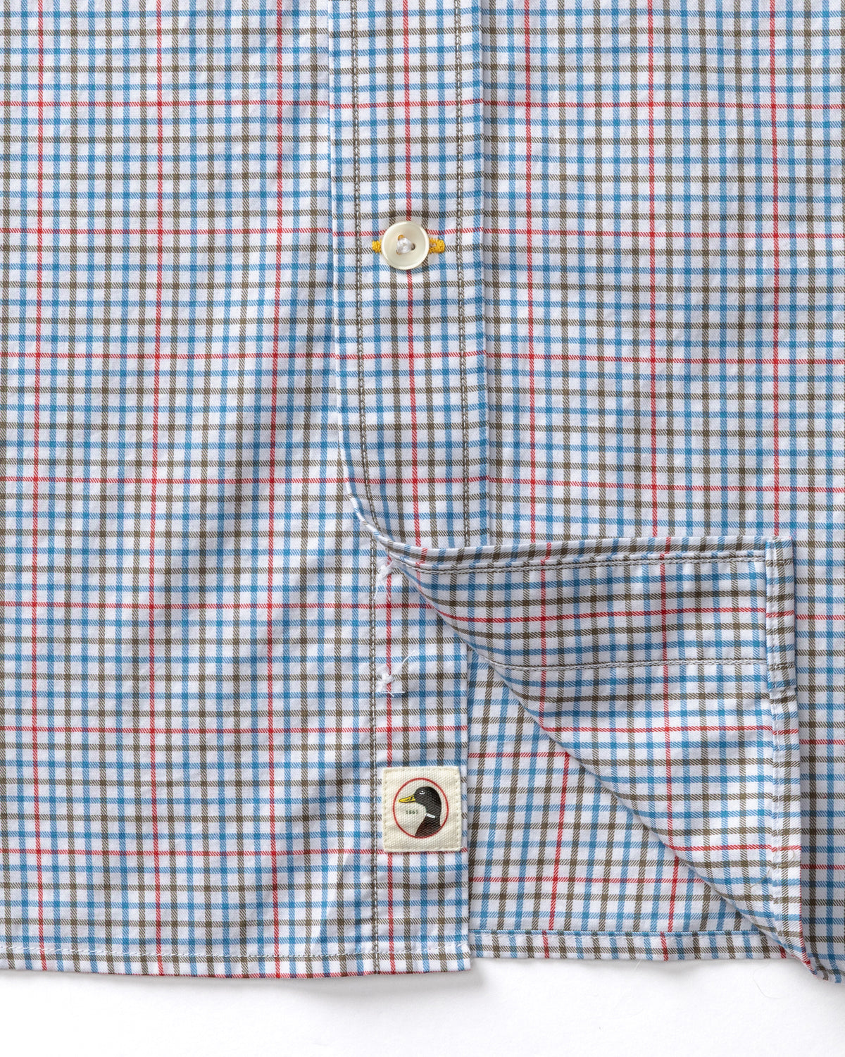 Cotton Twill Sport Shirt - Goodwin Plaid - Deep Water