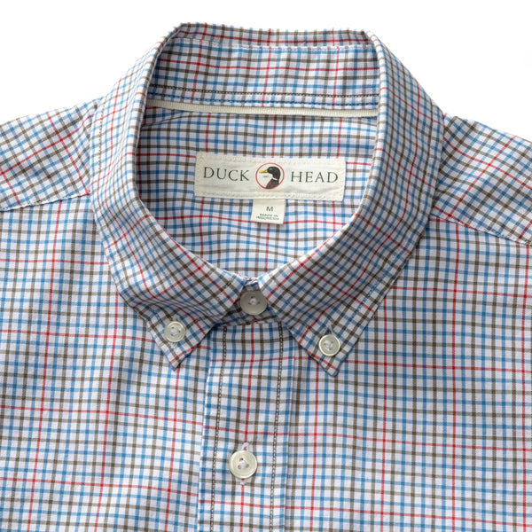 Cotton Twill Sport Shirt - Goodwin Plaid - Deep Water