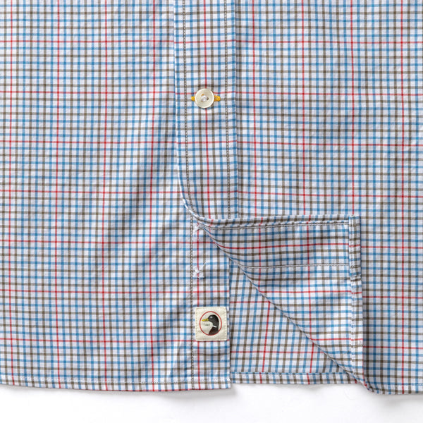 Cotton Twill Sport Shirt - Goodwin Plaid - Deep Water