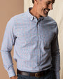 Cotton Twill Sport Shirt - Goodwin Plaid - Deep Water