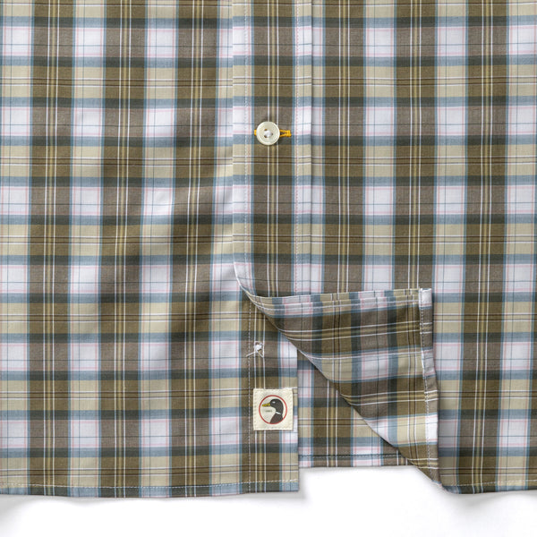Performance Poplin Sport Shirt - Aldridge Plaid - Dark Olive