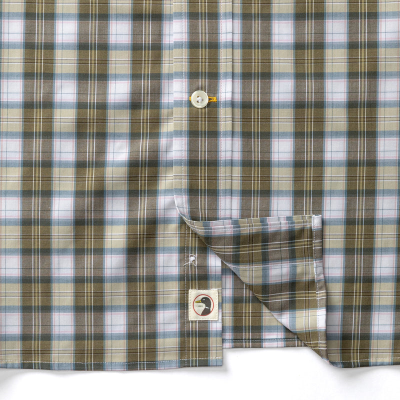 Performance Poplin Sport Shirt - Aldridge Plaid - Dark Olive