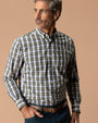 Performance Poplin Sport Shirt - Aldridge Plaid - Dark Olive