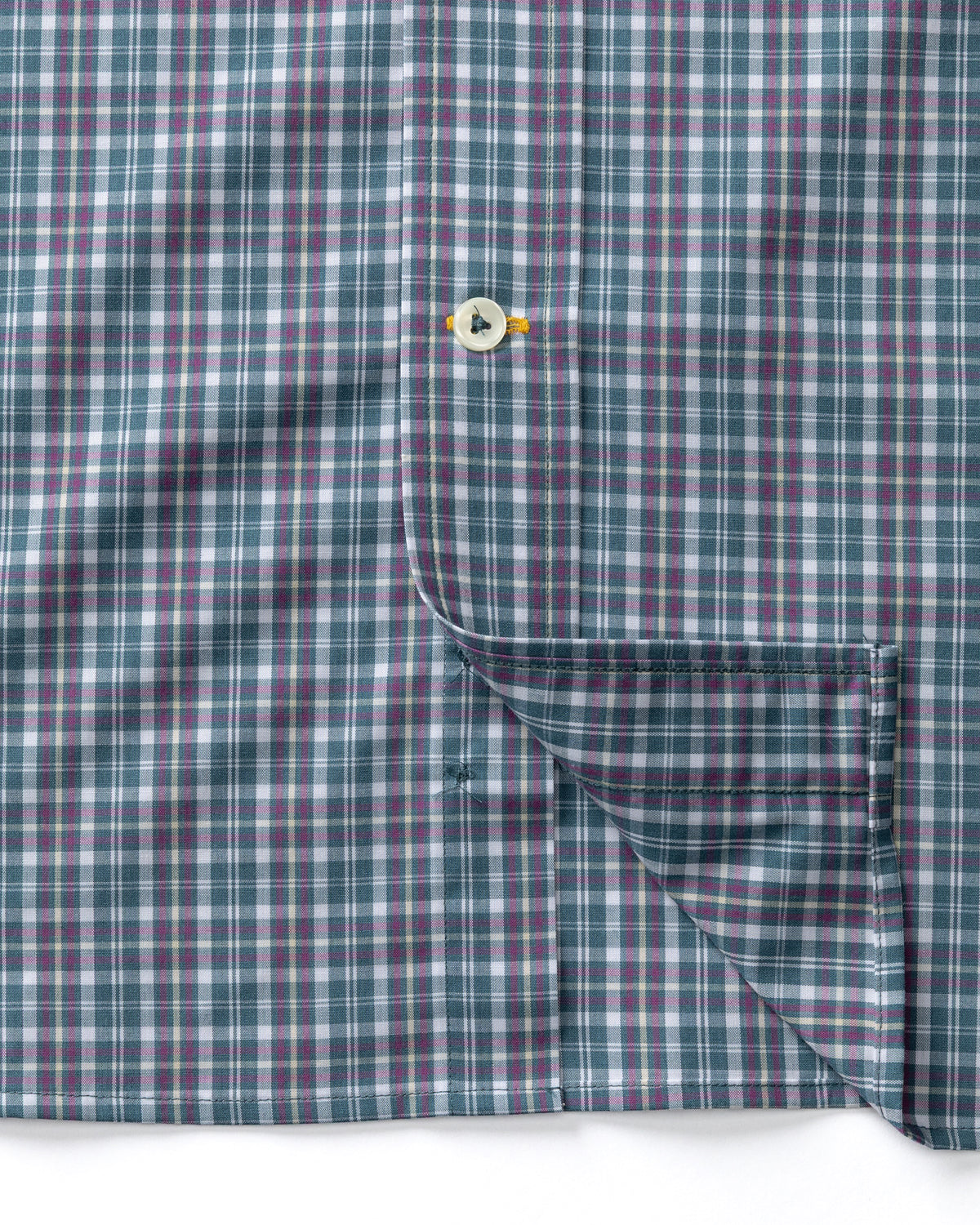 Performance Poplin Sport Shirt - Fraiser Plaid - Stormy Teal
