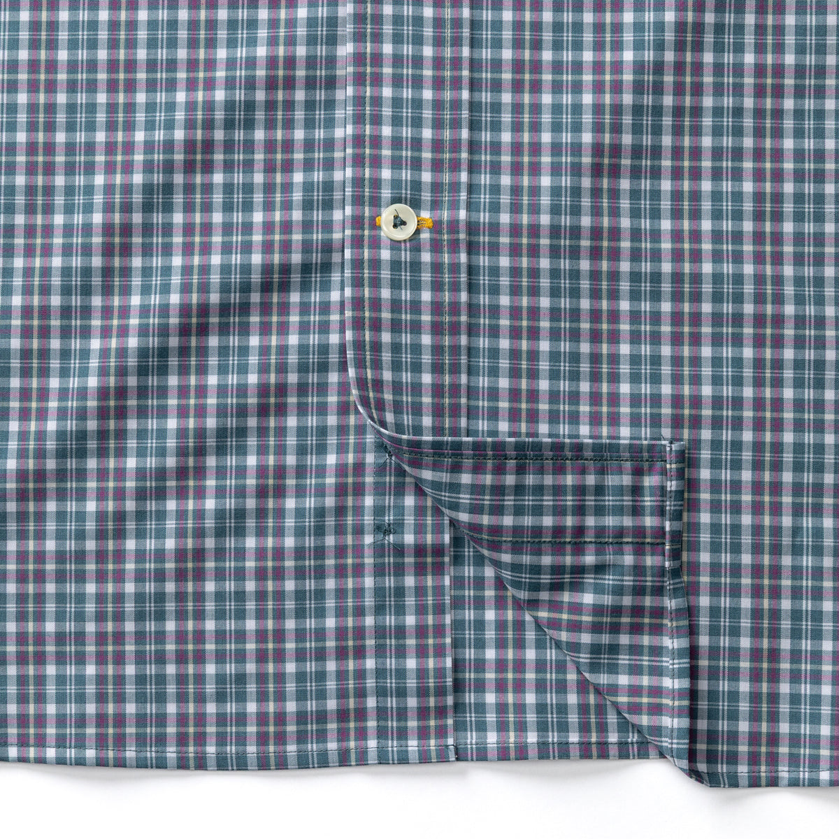 Performance Poplin Sport Shirt - Fraiser Plaid - Stormy Teal