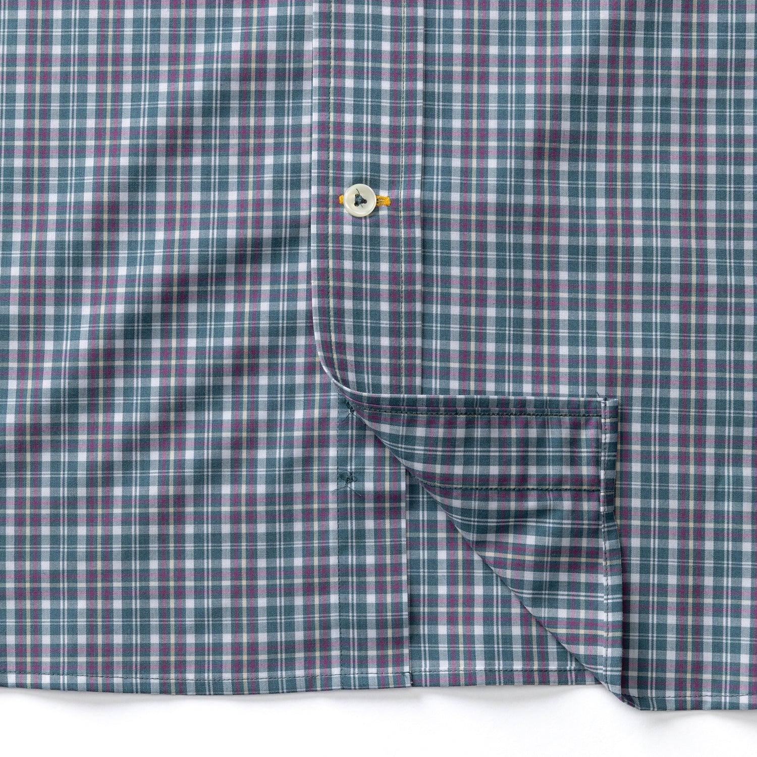 Performance Poplin Sport Shirt - Fraiser Plaid - Stormy Teal