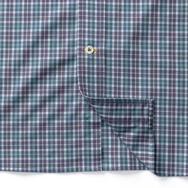 Performance Poplin Sport Shirt - Fraiser Plaid - Stormy Teal