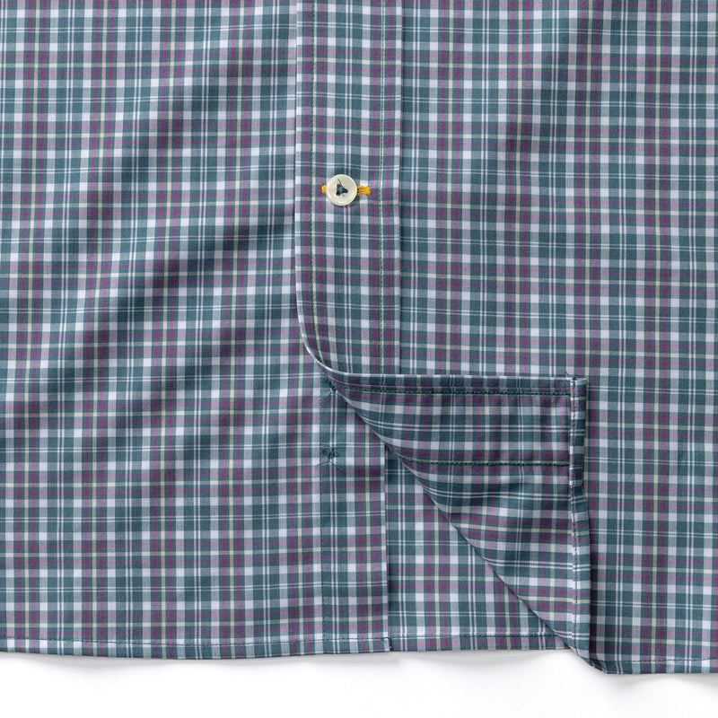 Performance Poplin Sport Shirt - Fraiser Plaid - Stormy Teal