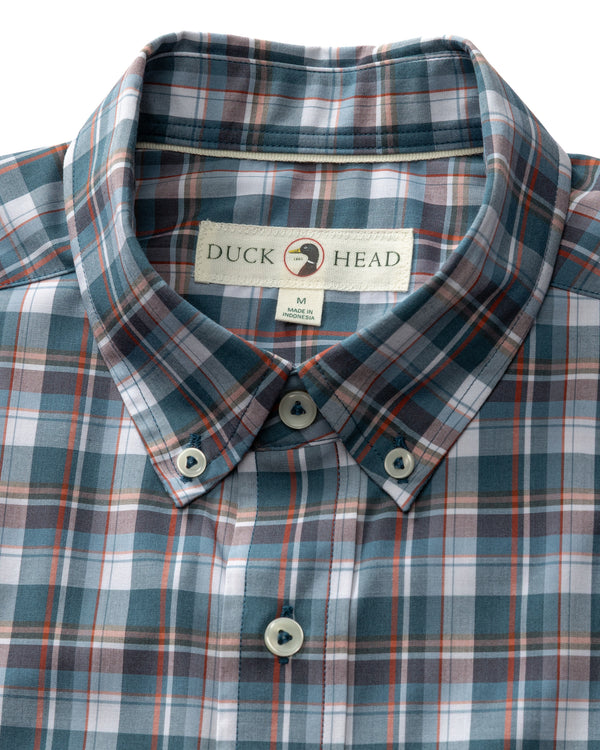 Performance Poplin Sport Shirt - Payne Plaid - Stormy Teal