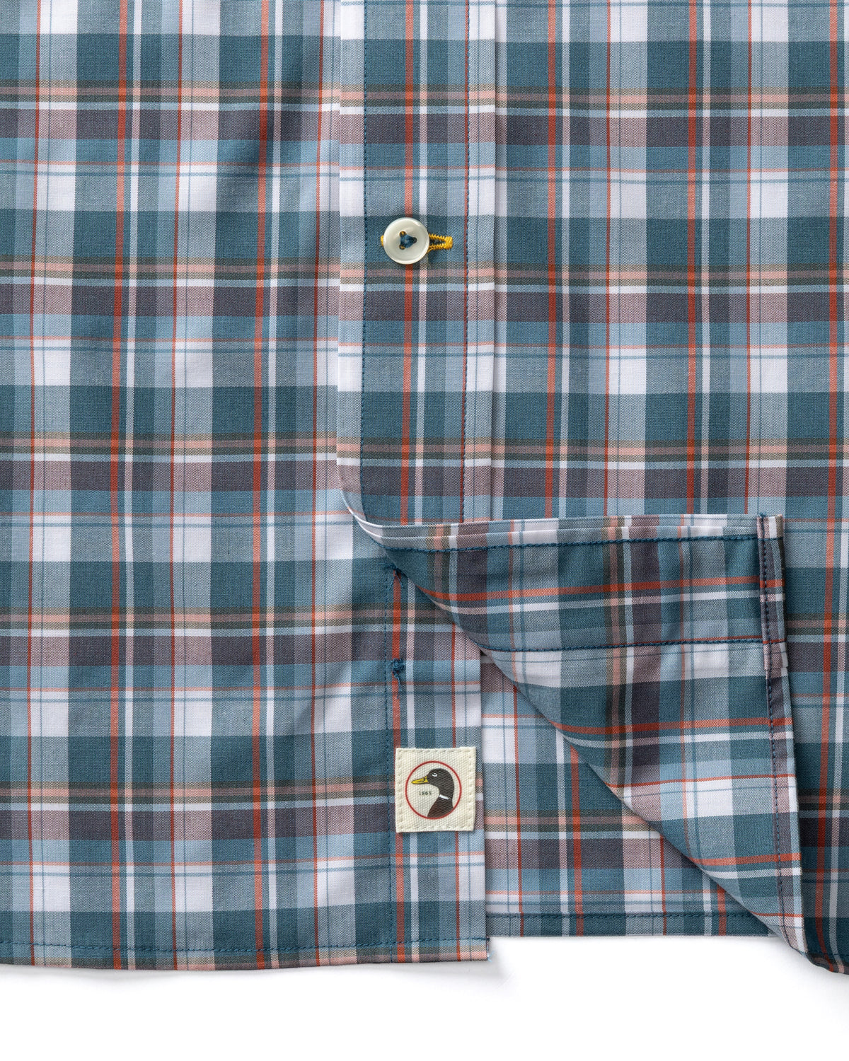 Performance Poplin Sport Shirt - Payne Plaid - Stormy Teal