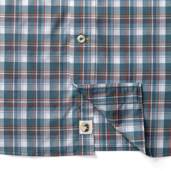Performance Poplin Sport Shirt - Payne Plaid - Stormy Teal