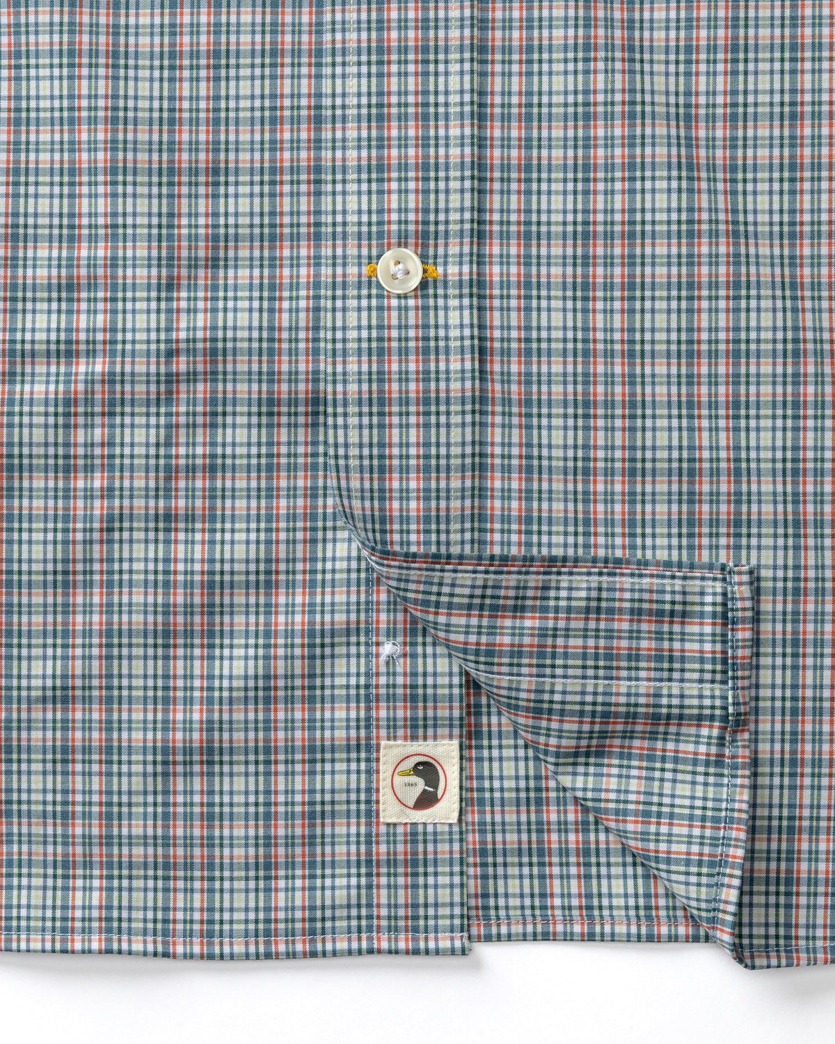 Performance Poplin Sport Shirt - Winstead Plaid - Stormy Teal