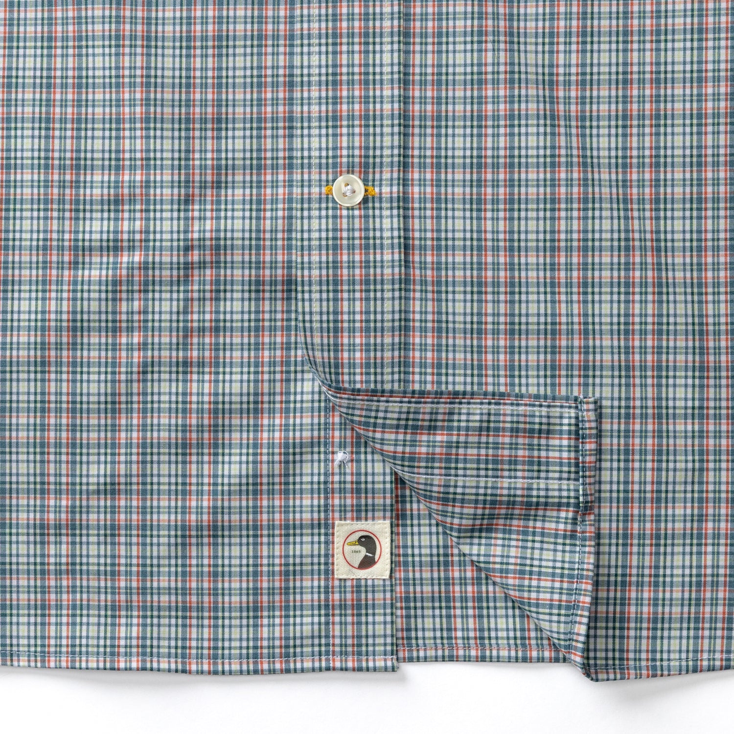 Performance Poplin Sport Shirt - Winstead Plaid - Stormy Teal