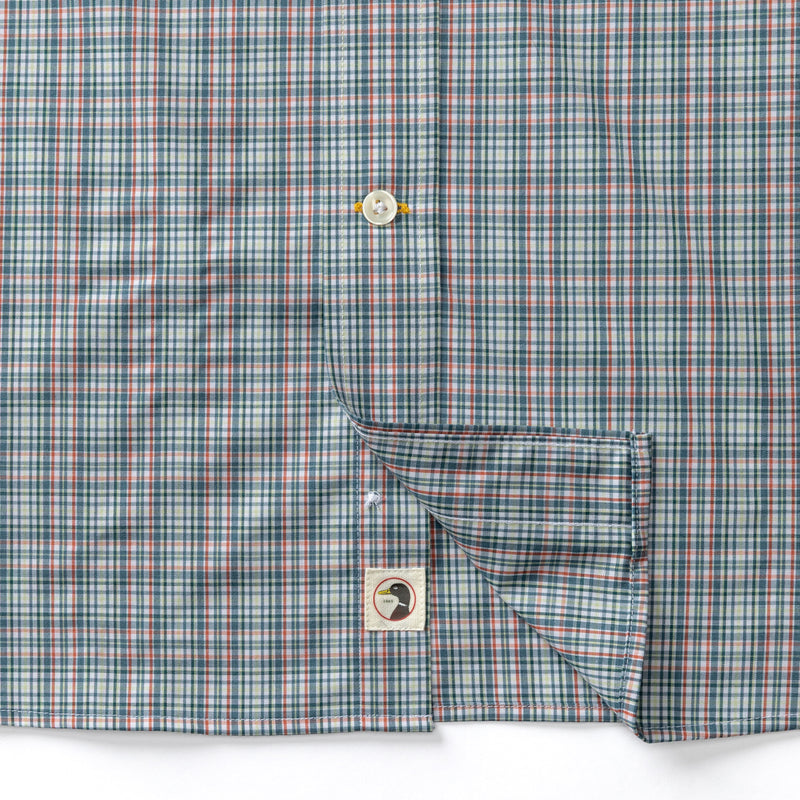 Performance Poplin Sport Shirt - Winstead Plaid - Stormy Teal