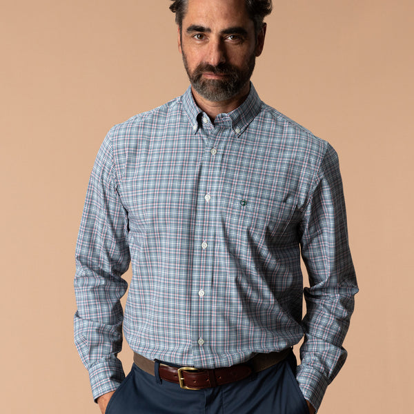 Performance Poplin Sport Shirt - Winstead Plaid