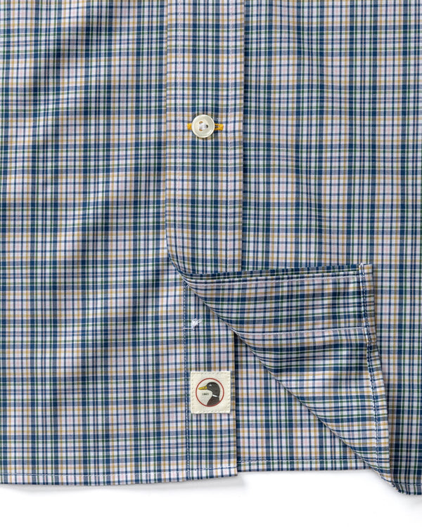 Performance Poplin Sport Shirt - Winstead Plaid - Navy Peony