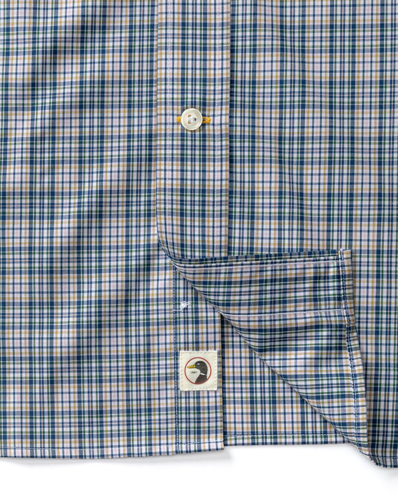 Performance Poplin Sport Shirt - Winstead Plaid - Navy Peony
