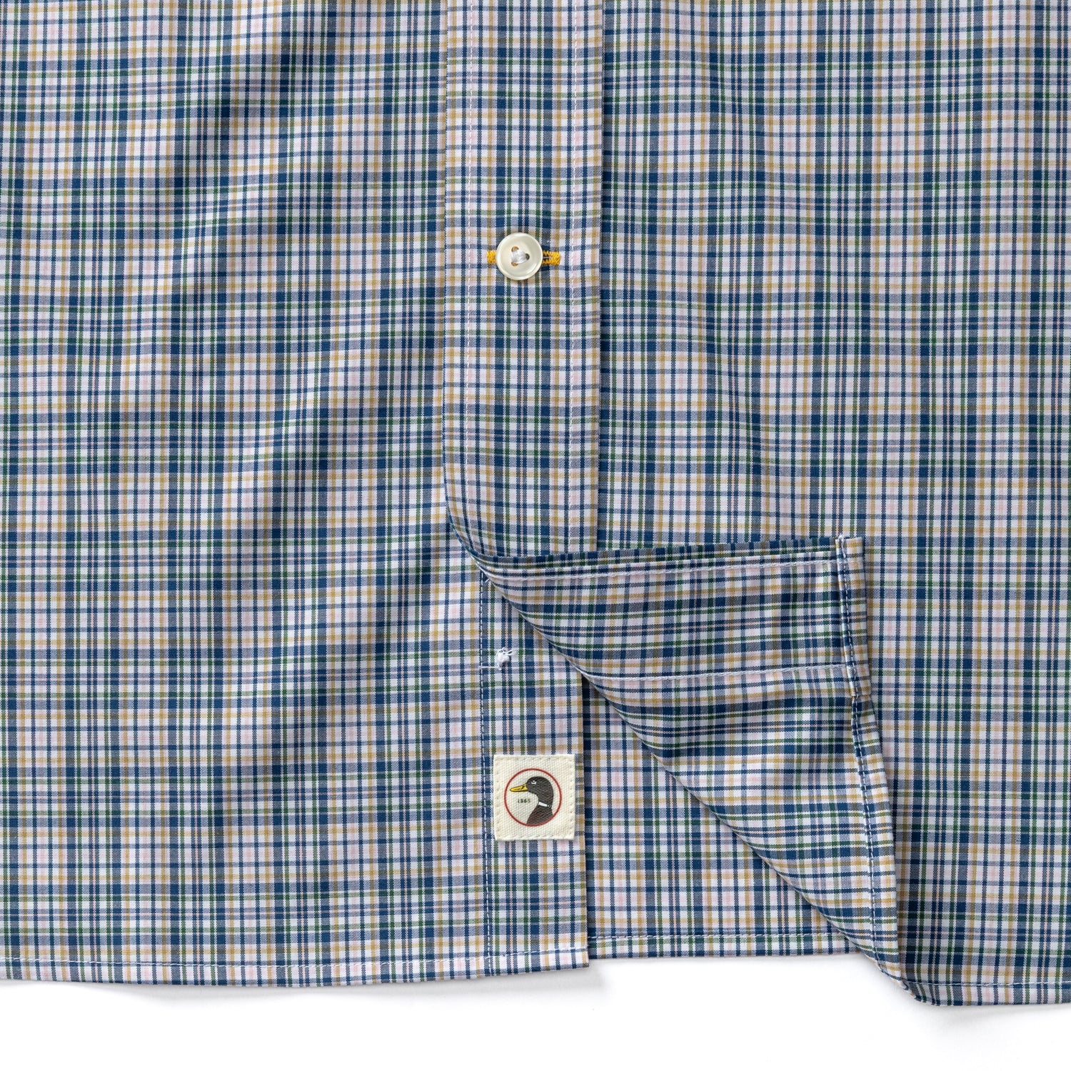 Performance Poplin Sport Shirt - Winstead Plaid - Navy Peony