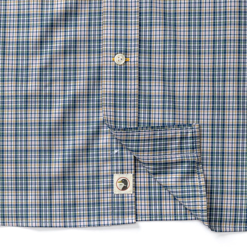 Performance Poplin Sport Shirt - Winstead Plaid - Navy Peony