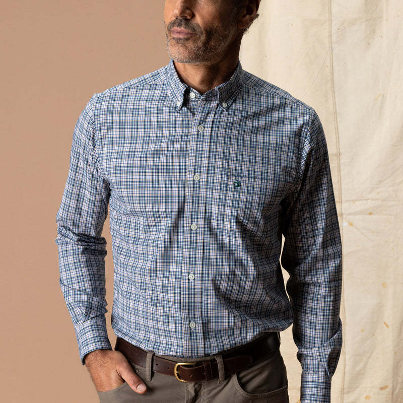 Performance Poplin Sport Shirt - Winstead Plaid