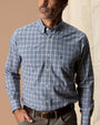 Performance Poplin Sport Shirt - Winstead Plaid - Navy Peony