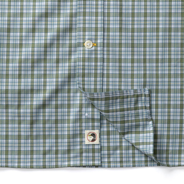 Performance Poplin Sport Shirt - Denton Plaid - Mossy Bark
