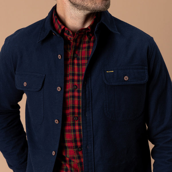 Moleskin Work Shirt - Trailton Solid - Deep Navy
