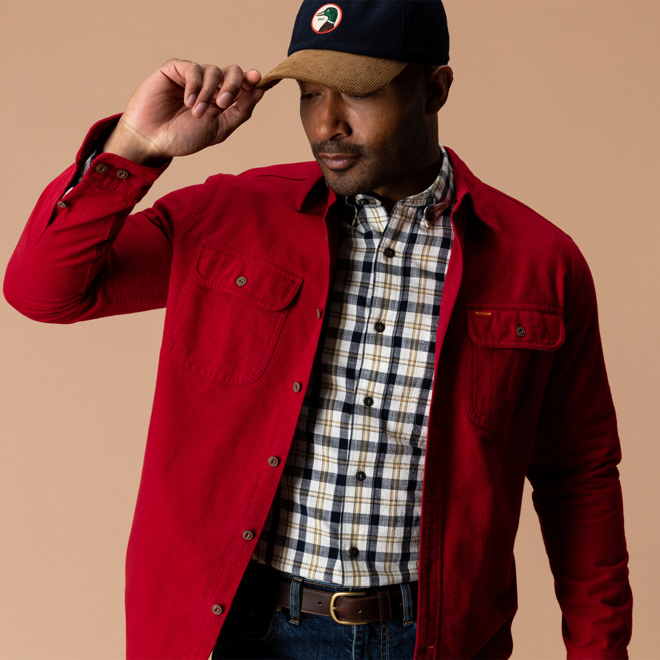 Moleskin Work Shirt - Trailton Solid - Rio Red