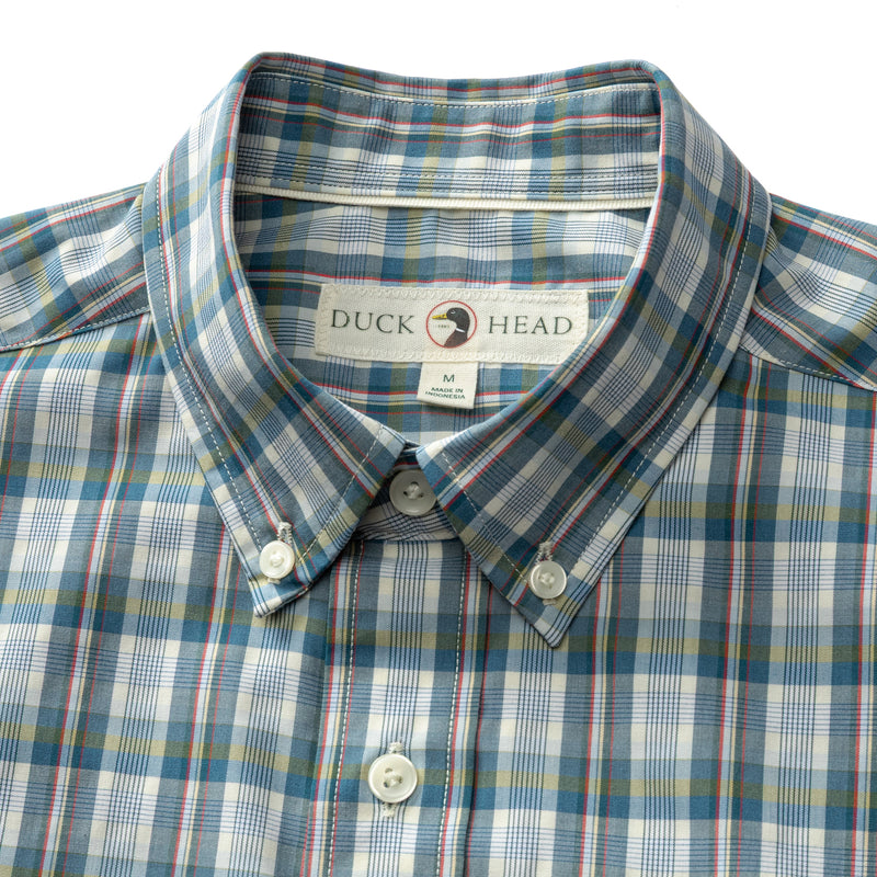 Performance Poplin Sport Shirt - Eaton Plaid - Sandrift Khaki