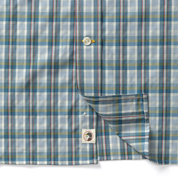 Performance Poplin Sport Shirt - Eaton Plaid - Sandrift Khaki