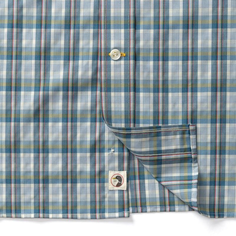 Performance Poplin Sport Shirt - Eaton Plaid - Sandrift Khaki