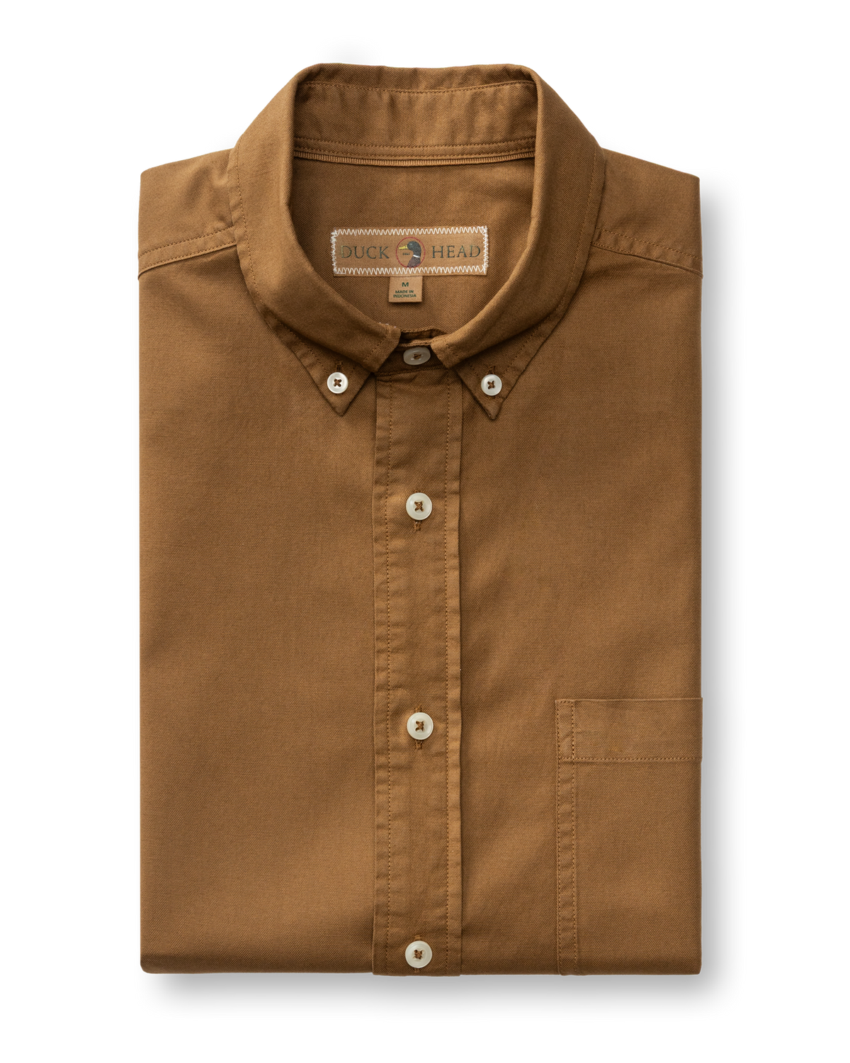 Cotton Oxford Sport Shirt - Beck Solid - Bronze Brown