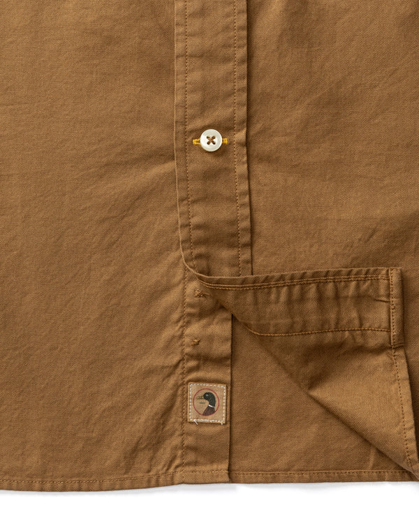 Cotton Oxford Sport Shirt - Beck Solid - Bronze Brown